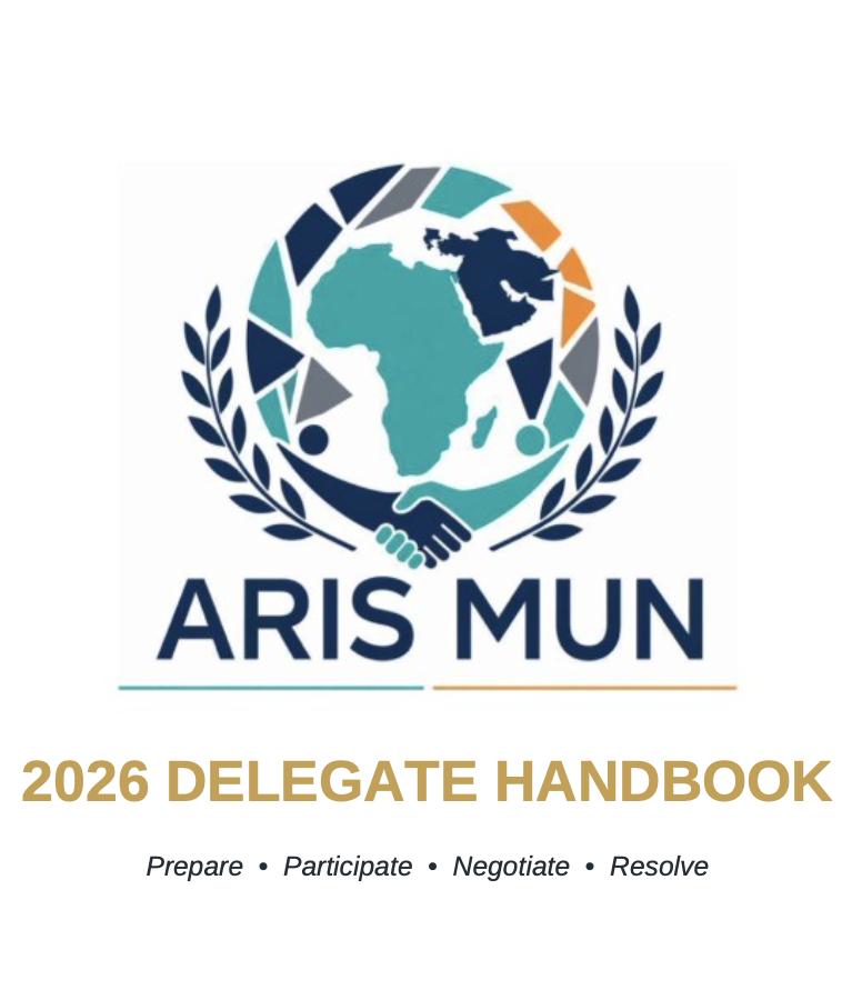 Cover of the ARISMUN 2026 Delegate Handbook